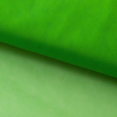 Фатин матовый 16-146, 12 гр/м2, шир.300см, цвет зелёный - купить в Дзержинске. Цена 112.70 руб.