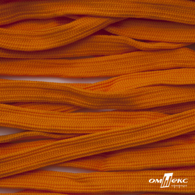 Шнур плетеный (плоский) d-12 мм, (уп.90+/-1м), 100% полиэстер, цв.267 - оранжевый - купить в Дзержинске. Цена: 8.62 руб.