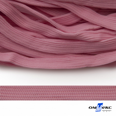 Шнур плетеный (плоский) d-12 мм, (уп.90+/-1м), 100% полиэстер, цв.256 - розовый - купить в Дзержинске. Цена: 8.62 руб.
