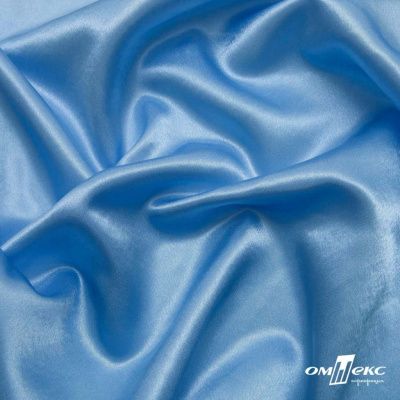 Поли креп-сатин 14-4121, 125 (+/-5) гр/м2, шир.150см, цвет голубой - купить в Дзержинске. Цена 155.57 руб.