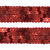 Тесьма с пайетками 3, шир. 20 мм/уп. 25+/-1 м, цвет красный - купить в Дзержинске. Цена: 778.19 руб.