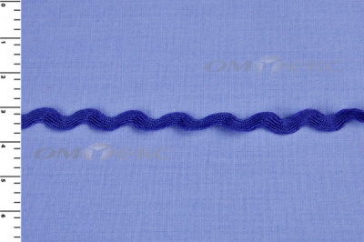 Тесьма плетеная "Вьюнчик"/синий - купить в Дзержинске. Цена: 40.72 руб.