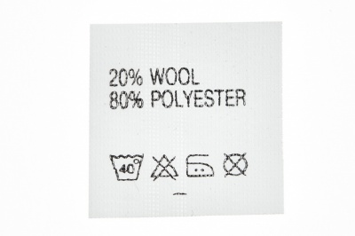 Состав и уход 20% wool 80% poliester - купить в Дзержинске. Цена: 64.21 руб.