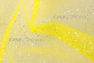 Сетка Глиттер, 40 гр/м2, шир.160см, цвет жёлтый - купить в Дзержинске. Цена 163.01 руб.