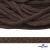 Шнур плетеный d-6 мм, 70% хлопок 30% полиэстер, уп.90+/-1 м, цв.1073-т.коричневый - купить в Дзержинске. Цена: 594 руб.