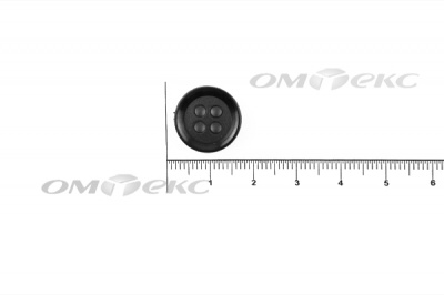 51400/15 мм (4 пр) черные пуговицы - купить в Дзержинске. Цена: 0.67 руб.