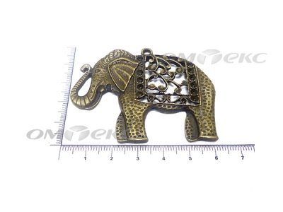 Декоративный элемент для творчества из металла "Слон"  - купить в Дзержинске. Цена: 26.66 руб.