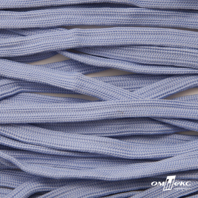 Шнур плетеный (плоский) d-12 мм, (уп.90+/-1м), 100% полиэстер, цв.259 - голубой - купить в Дзержинске. Цена: 8.62 руб.