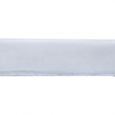 Лента бархатная нейлон, шир.12 мм, (упак. 45,7м), цв.01-белый - купить в Дзержинске. Цена: 457.61 руб.