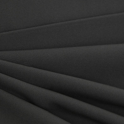 Костюмная ткань "Элис", 220 гр/м2, шир.150 см, цвет чёрный - купить в Дзержинске. Цена 308 руб.