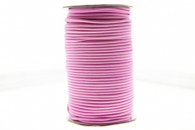 0370-1301-Шнур эластичный 3 мм, (уп.100+/-1м), цв.141- розовый - купить в Дзержинске. Цена: 459.62 руб.