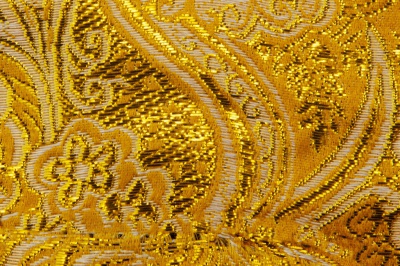 Ткань костюмная жаккард №12, 140 гр/м2, шир.150см, цвет жёлтый - купить в Дзержинске. Цена 383.29 руб.