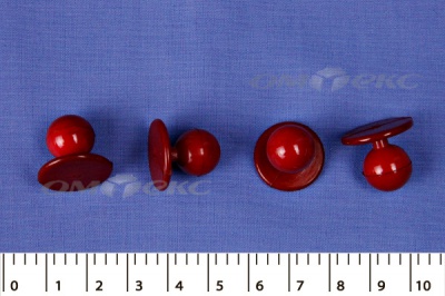Пуговица поварская "Пукля", 10 мм, цвет красный - купить в Дзержинске. Цена: 2.28 руб.