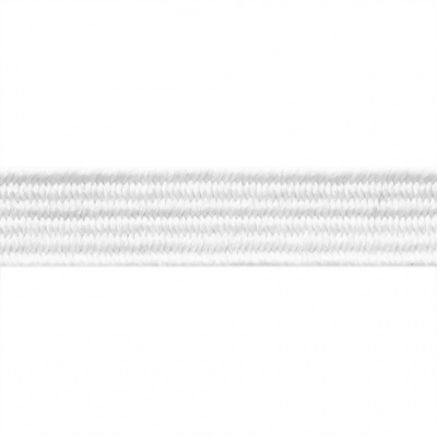 Резиновые нити с текстильным покрытием, шир. 6 мм (182 м/уп), цв.-белый - купить в Дзержинске. Цена: 705.59 руб.