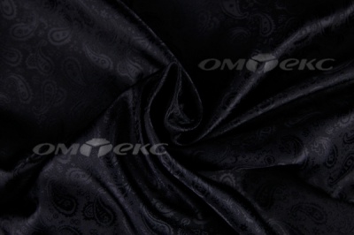 Ткань подкладочная жаккард Р14098, чёрный, 85 г/м2, шир. 150 см, 230T - купить в Дзержинске. Цена 168.15 руб.