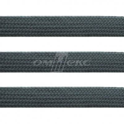 Шнур плетеный (плоский) d-12 мм, (уп.90+/-1м), 100% полиэстер, цв.272 - серый - купить в Дзержинске. Цена: 8.62 руб.