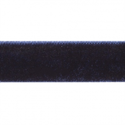 Лента бархатная нейлон, шир.12 мм, (упак. 45,7м), цв.180-т.синий - купить в Дзержинске. Цена: 411.60 руб.