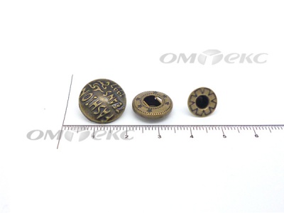 Кнопки металл 15 мм альфа антик с рис.№3  - купить в Дзержинске. Цена: 2.90 руб.