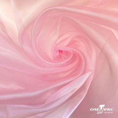 Ткань органза, 100% полиэстр, 28г/м2, шир. 150 см, цв. #47 розовая пудра - купить в Дзержинске. Цена 86.24 руб.