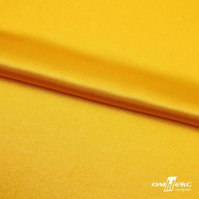 Поли креп-сатин 13-0859, 125 (+/-5) гр/м2, шир.150см, цвет жёлтый - купить в Дзержинске. Цена 155.57 руб.