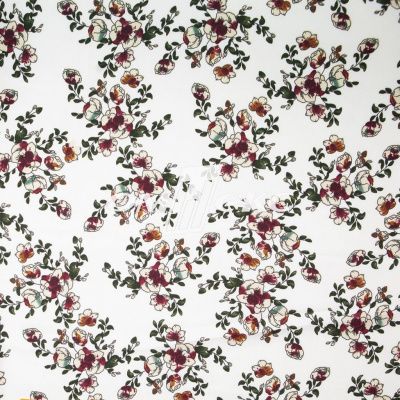 Плательная ткань "Фламенко" 23.1, 80 гр/м2, шир.150 см, принт растительный - купить в Дзержинске. Цена 264.56 руб.