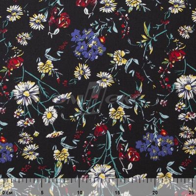 Плательная ткань "Фламенко" 6.2, 80 гр/м2, шир.150 см, принт растительный - купить в Дзержинске. Цена 239.03 руб.