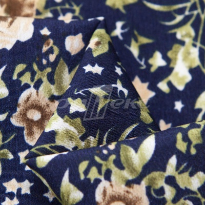 Плательная ткань "Фламенко" 1.1, 80 гр/м2, шир.150 см, принт растительный - купить в Дзержинске. Цена 241.49 руб.