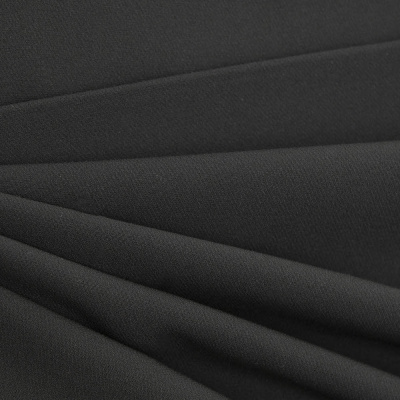 Костюмная ткань "Элис", 200 гр/м2, шир.150см, цвет чёрный - купить в Дзержинске. Цена 306.20 руб.