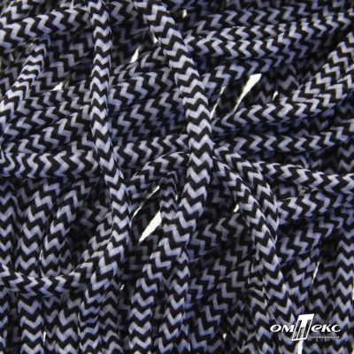 Шнурки #107-16, круглые 130 см, двухцветные цв.серый/чёрный - купить в Дзержинске. Цена: 31.89 руб.
