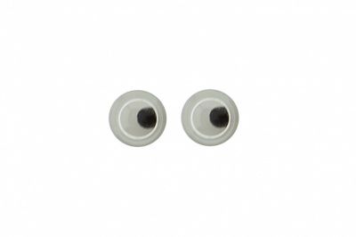 Глазки для игрушек, круглые, с бегающими зрачками, 6 мм/упак.100+/-5 шт, цв. -черно-белые - купить в Дзержинске. Цена: 30.13 руб.