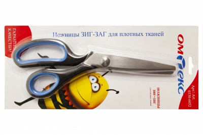 Ножницы арт.0330-6052 "ЗИГ-ЗАГ" 5 мм, для плотных тканей , 9"/ 229 мм - купить в Дзержинске. Цена: 733.08 руб.