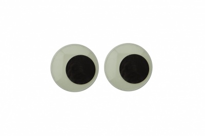 Глазки для игрушек, круглые, с бегающими зрачками, 15 мм/упак.50+/-2 шт, цв. -черно-белые - купить в Дзержинске. Цена: 46.92 руб.