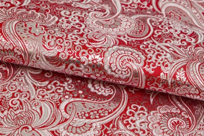 Ткань костюмная жаккард, 135 гр/м2, шир.150см, цвет красный№3 - купить в Дзержинске. Цена 441.94 руб.