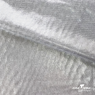 Трикотажное полотно голограмма, шир.140 см, #602 -белый/серебро - купить в Дзержинске. Цена 385.88 руб.