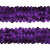 Тесьма с пайетками 12, шир. 30 мм/уп. 25+/-1 м, цвет фиолет - купить в Дзержинске. Цена: 1 098.48 руб.