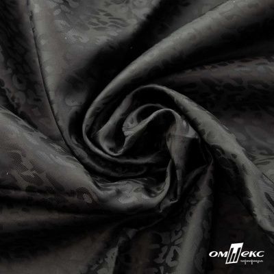 Ткань подкладочная Жаккард YP1416707, 90(+/-5) г/м2, шир.145 см, черный - купить в Дзержинске. Цена 241.46 руб.
