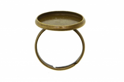 Заготовка для рукоделия металлическая фигурная для кольца 15мм - купить в Дзержинске. Цена: 7.44 руб.