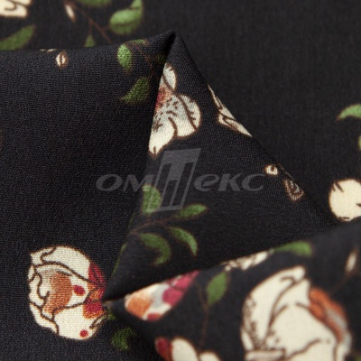 Плательная ткань "Фламенко" 3.1, 80 гр/м2, шир.150 см, принт растительный - купить в Дзержинске. Цена 239.03 руб.