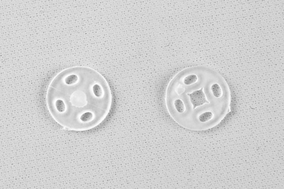 Кнопки пришивные пластиковые 10 мм, блистер 24шт, цв.-прозрачные - купить в Дзержинске. Цена: 48.41 руб.
