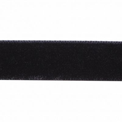 Лента бархатная нейлон, шир.12 мм, (упак. 45,7м), цв.03-черный - купить в Дзержинске. Цена: 448.27 руб.