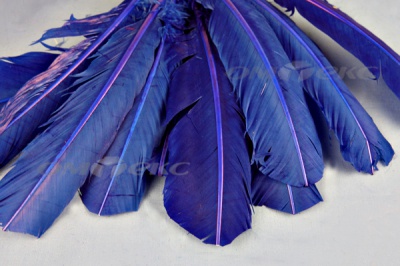 Декоративный Пучок из перьев, перо 23см/синий - купить в Дзержинске. Цена: 12.34 руб.