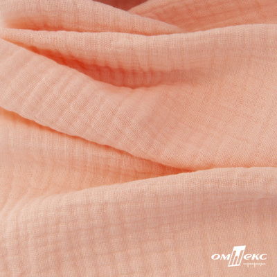 Ткань Муслин, 100% хлопок, 125 гр/м2, шир. 140 см #201 цв.(18)-розовый персик - купить в Дзержинске. Цена 464.97 руб.